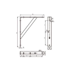 Monin Équerre Renforcée Pour Charge Lourde Max 75 Kg – Acier époxy Blanc – 200 X 300 Mm 6