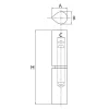 Clemenson Industrie Paumelle à Souder Soudaroc Inox 304L Bague Inox 60 Mm 30 Kg Max 10