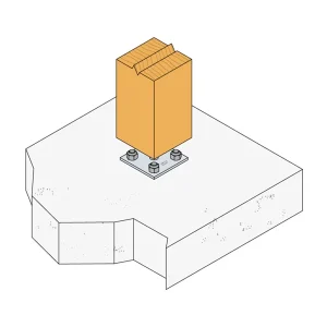 Simpson Strong-Tie Pied De Poteau Réglable De 40 à 180 Mm Platine 80 X 80 Mm 10