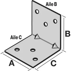 Simpson Strong-Tie Équerre D’assemblage 60x60x60 Mm épaisseur 2 Mm 9