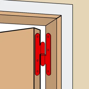 Torbel Paumelle Droite Bouts Ronds Sens Droit Acier Zingué Blanc NF 110 X 60 Mm 6