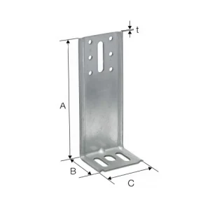 Simpson Strong-Tie Équerre Bardage EBC Isolation Thermique 148x53x64 Mm Acier Galvanisé 10