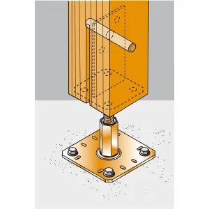 Pied De Poteau En âme Avec Platine Simpson Strong-Tie PPSR320 7