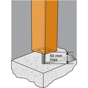 Pied De Poteau Simple Platine à Sceller Simpson Strong-Tie PPSP100 11