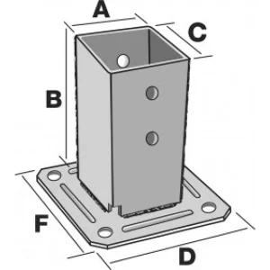 Simpson Strong-Tie Pied De Poteau Carré Sur Platine Largeur 71 Mm Hauteur 150 Mm 11