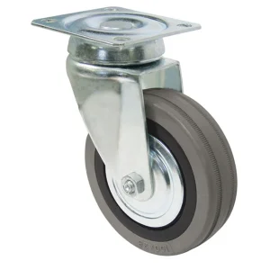 Roulette Sur Platine Pivotante Caoutchouc Gris Diamètre 100 Mm PRODIF-SOMEC 022047 6