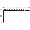 Nez De Marches Percé Dessus Striés Finition Alu Dimensions 44x21mm Longueur 3m Romus 15303 14