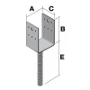 Pied De Poteau En U à Sceller Largeur 90 Mm Simpson Strong-Tie PPD90/70G 13