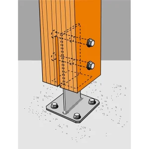 Pied De Poteau En âme Avec Platine Simpson Strong-Tie PPS170 7