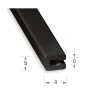 Profil U Pour Entourage Tôle En PVC Noir – 7 X 4 X 2 Mm – Longueur 1 Mètre CQFD 2002-68308 5