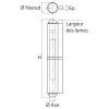 Clemenson Industrie Paumelle Grille Roulée Lame Courte Acier Brut Bague Laiton 140 Mm 65 Kg 8