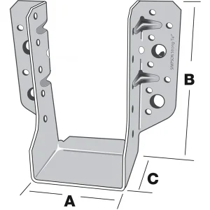 Simpson Strong-Tie Sabot De Solive Ailes Extérieures SBE 76 X 152 X 1.5 Mm SBE76/152 12