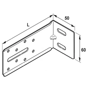 Equerre De Façade – Isolco 3000 P – Pour La Fixation De Chevron Bois – 120 Mm – Boîte De 20 Etanco 361102000 14