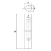 Clemenson Industrie Paumelle à Souder Soudaroc Acier Brut Bague Laiton 160 Mm 75 Kg Max 13