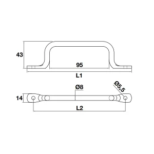 Poignée à Pattes Torbel En Inox 316L Poli Satiné Longueur 167 Mm 9